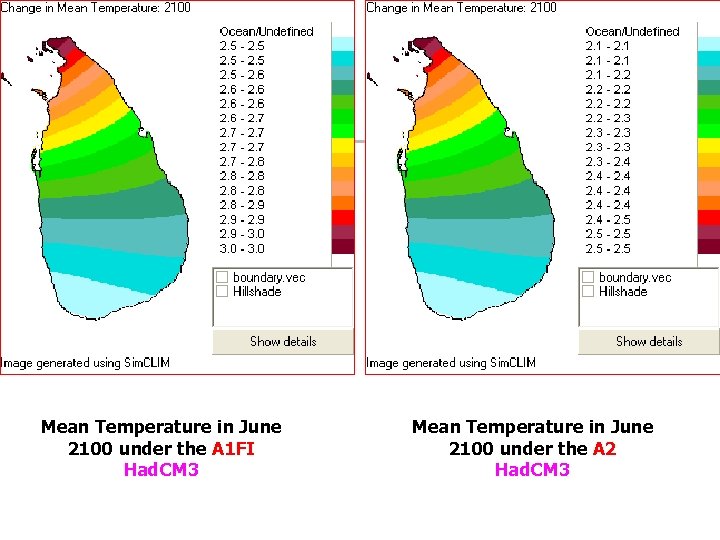 Mean Temperature in June 2100 under the A 1 FI Had. CM 3 Mean