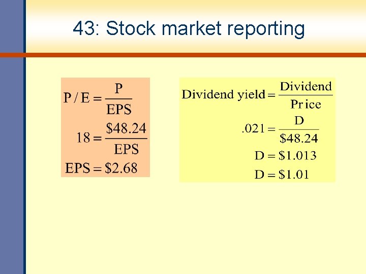 43: Stock market reporting 