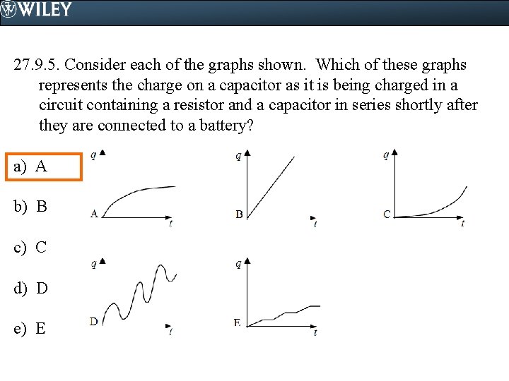 27. 9. 5. Consider each of the graphs shown. Which of these graphs represents