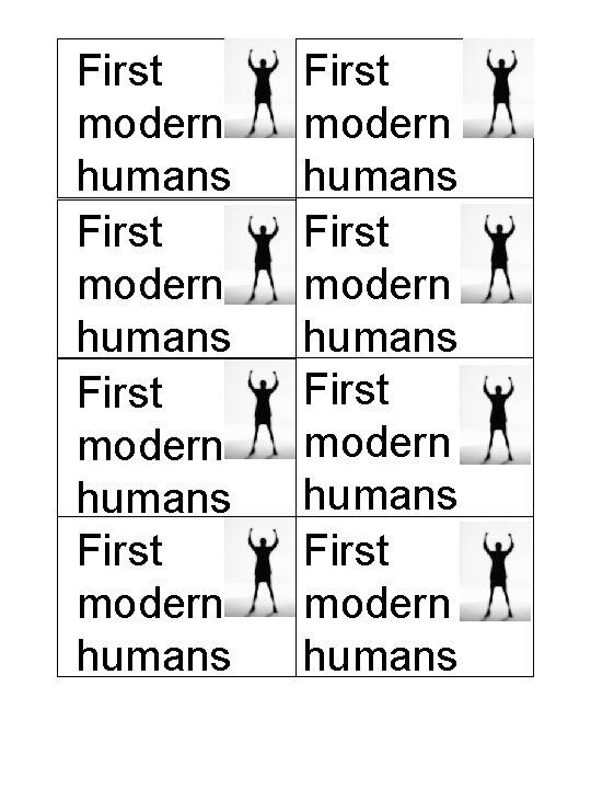 First modern humans First modern humans 