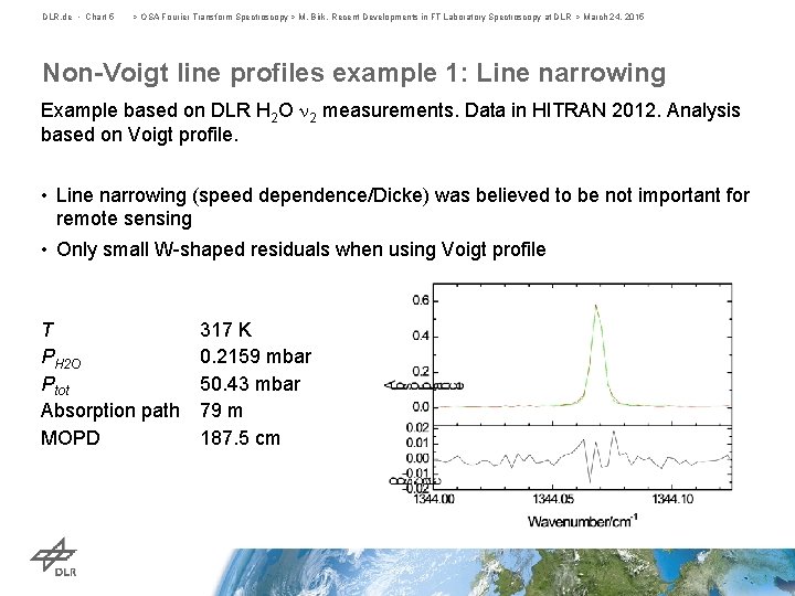 DLR. de • Chart 5 > OSA Fourier Transform Spectroscopy > M. Birk, Recent