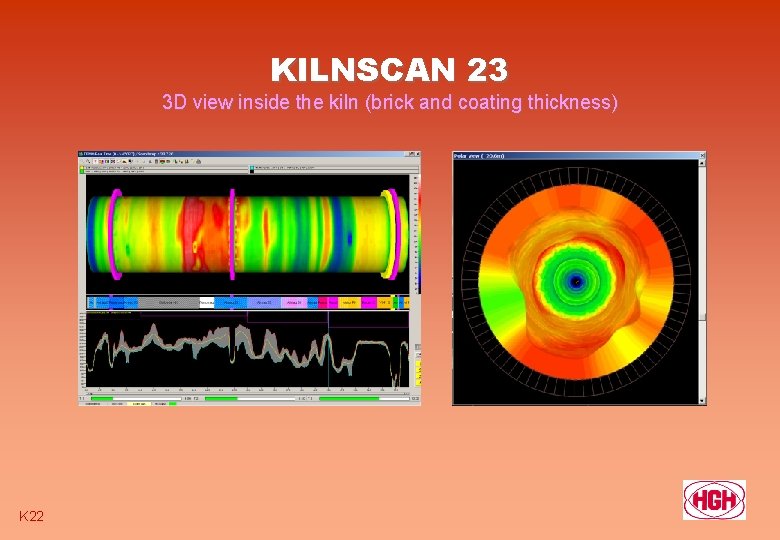 KILNSCAN 23 3 D view inside the kiln (brick and coating thickness) K 22