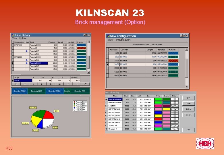 KILNSCAN 23 Brick management (Option) K 33 