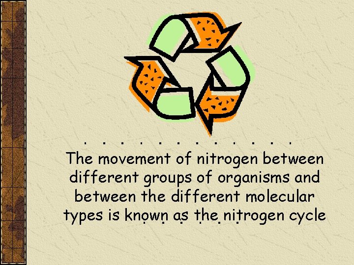 The movement of nitrogen between different groups of organisms and between the different molecular