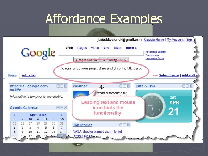 Affordance Examples 