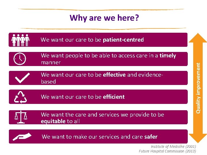 Why are we here? We want people to be able to access care in