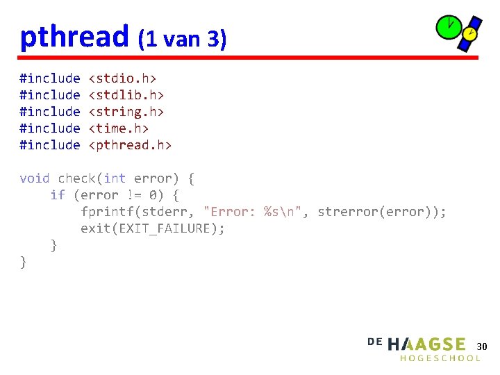 pthread (1 van 3) #include #include <stdio. h> <stdlib. h> <string. h> <time. h>