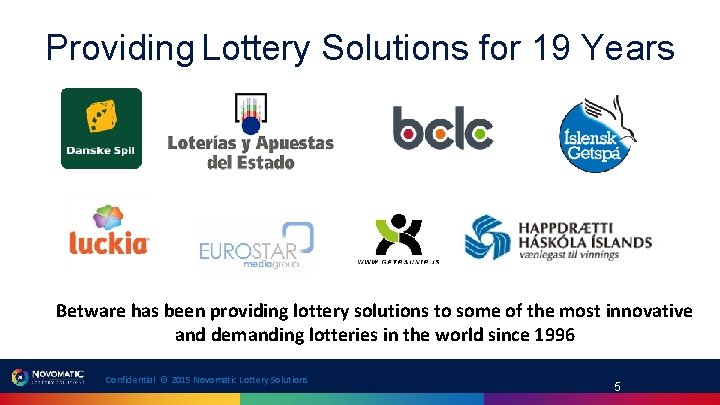 Providing Lottery Solutions for 19 Years Betware has been providing lottery solutions to some Providing Lottery Solutions for 19 Years Betware has been providing lottery solutions to some