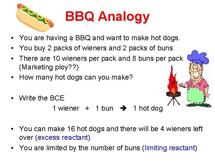 BBQ Analogy • You are having a BBQ and want to make hot dogs. BBQ Analogy • You are having a BBQ and want to make hot dogs.