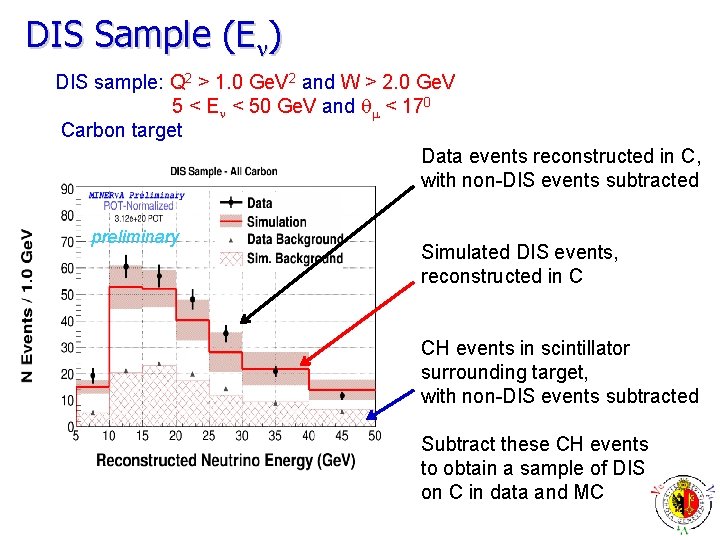 DIS Sample (En) DIS sample: Q 2 > 1. 0 Ge. V 2 and
