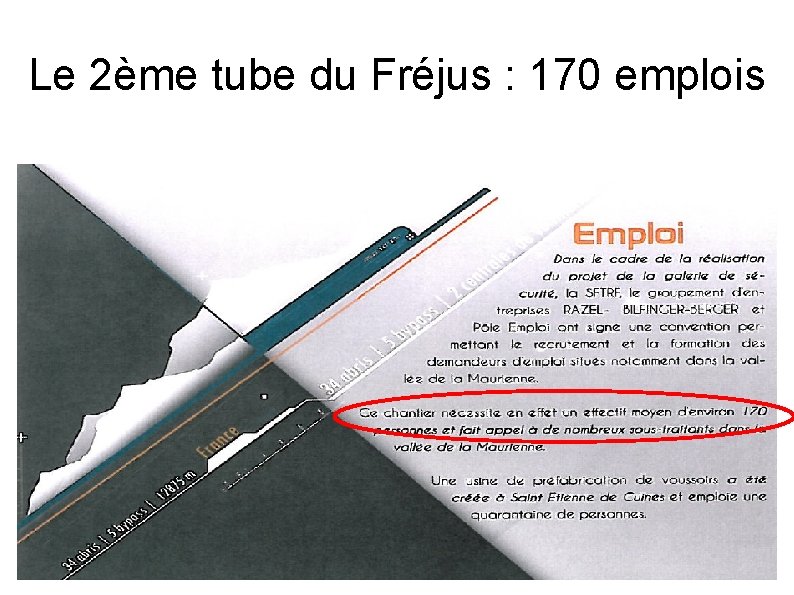 Le 2ème tube du Fréjus : 170 emplois 