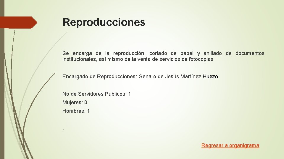 Reproducciones Se encarga de la reproducción, cortado de papel y anillado de documentos institucionales,