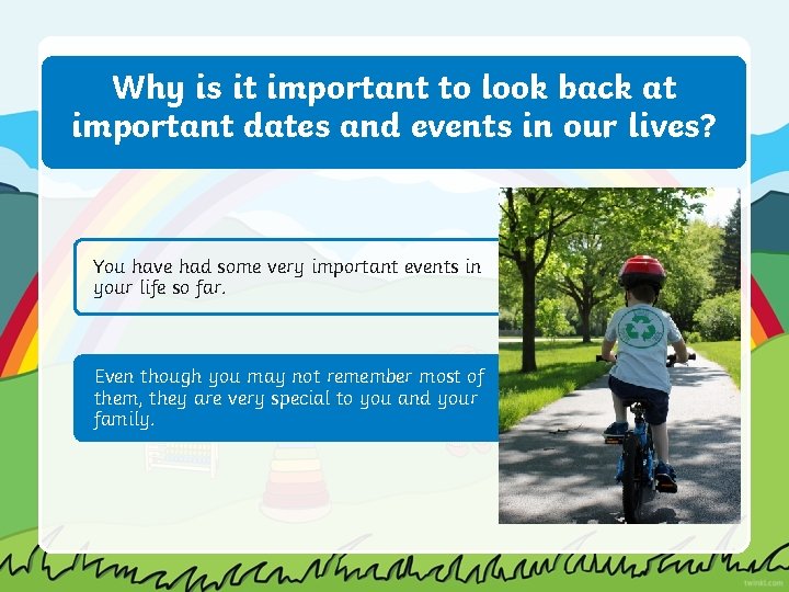Why is it important to look back at important dates and events in our