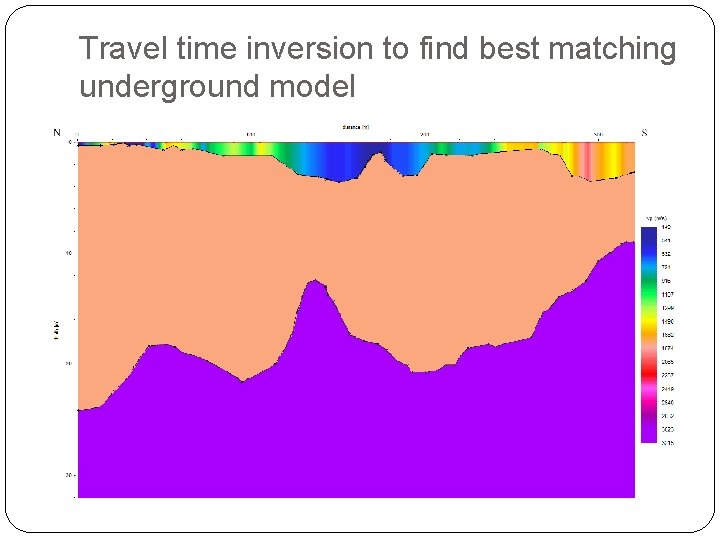 Travel time inversion to find best matching underground model 