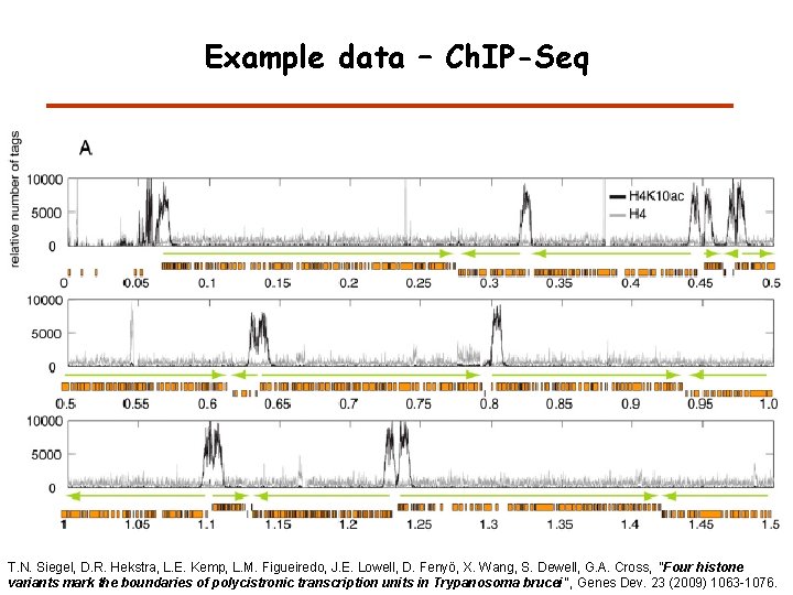 Example data – Ch. IP-Seq T. N. Siegel, D. R. Hekstra, L. E. Kemp,