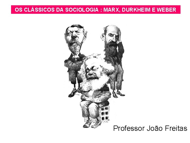 OS CLÁSSICOS SOCIOLOGIA: : MARX, DURKHEIM EE WEBER OS CLÁSSICOS DADA SOCIOLOGIA DURKHEIM WEBER