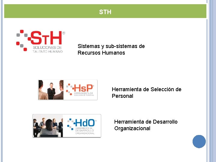 STH Sistemas y sub-sistemas de Recursos Humanos Herramienta de Selección de Personal Herramienta de