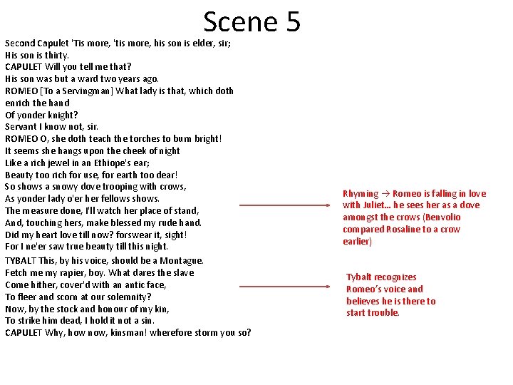 Scene 5 Second Capulet 'Tis more, 'tis more, his son is elder, sir; His