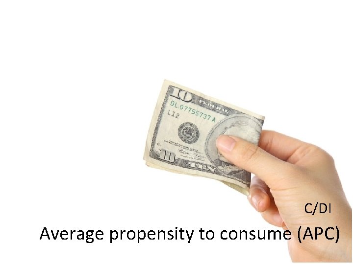 C/DI Average propensity to consume (APC) 