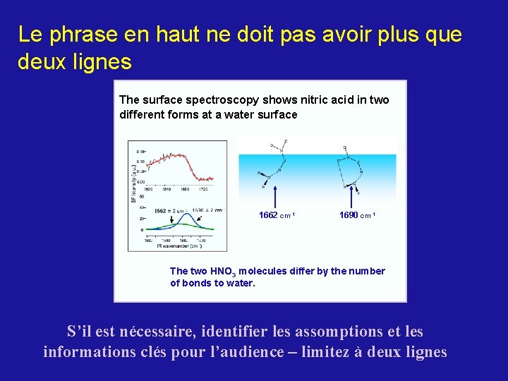 Le phrase en haut ne doit pas avoir plus que deux lignes The surface