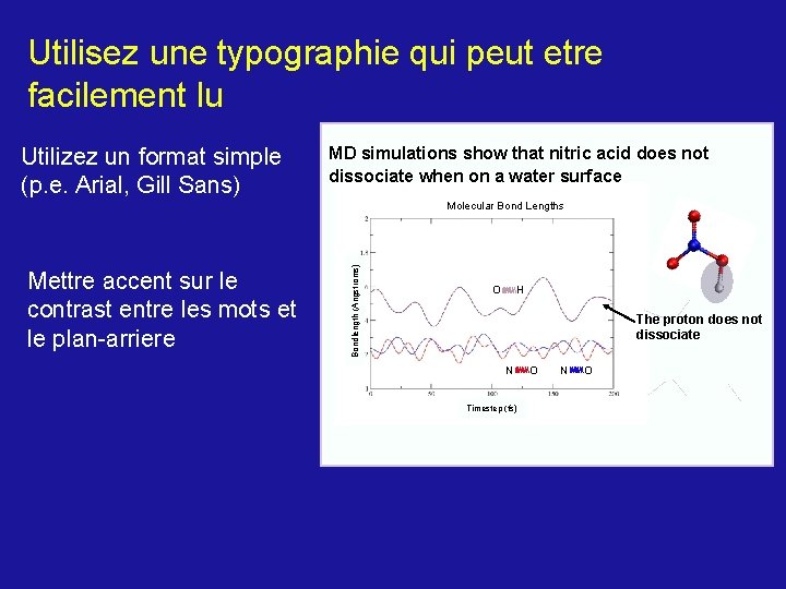 Utilisez une typographie qui peut etre facilement lu Utilizez un format simple (p. e.