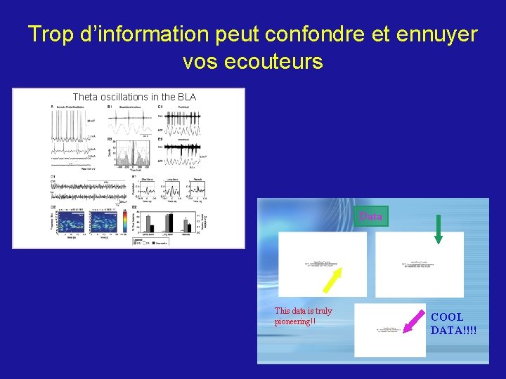 Trop d’information peut confondre et ennuyer vos ecouteurs Theta oscillations in the BLA Many