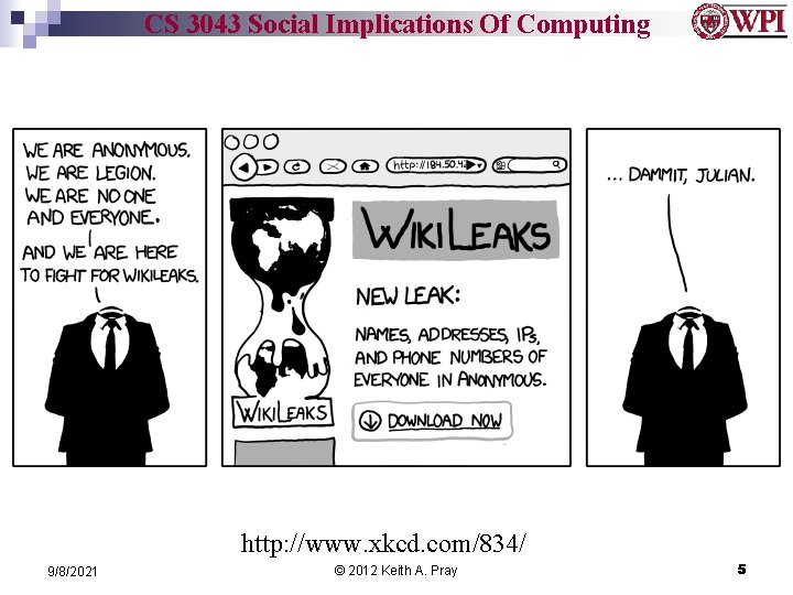 CS 3043 Social Implications Of Computing http: //www. xkcd. com/834/ 9/8/2021 © 2012 Keith