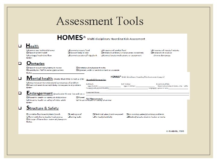 Assessment Tools 
