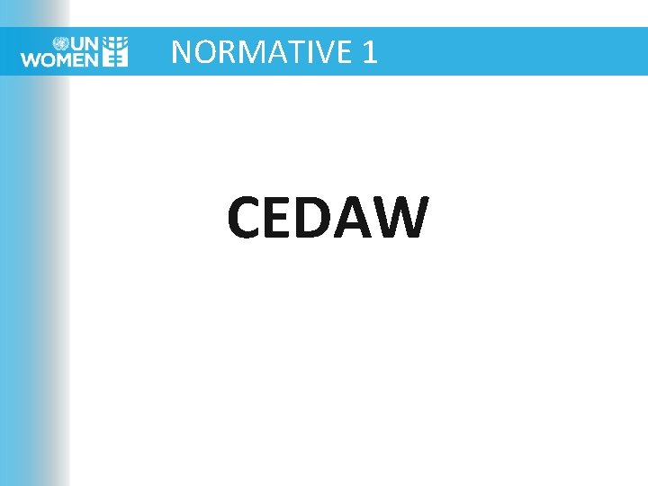 NORMATIVE 1 CEDAW 