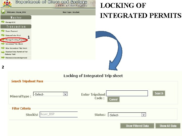 LOCKING OF INTEGRATED PERMITS 1 2 