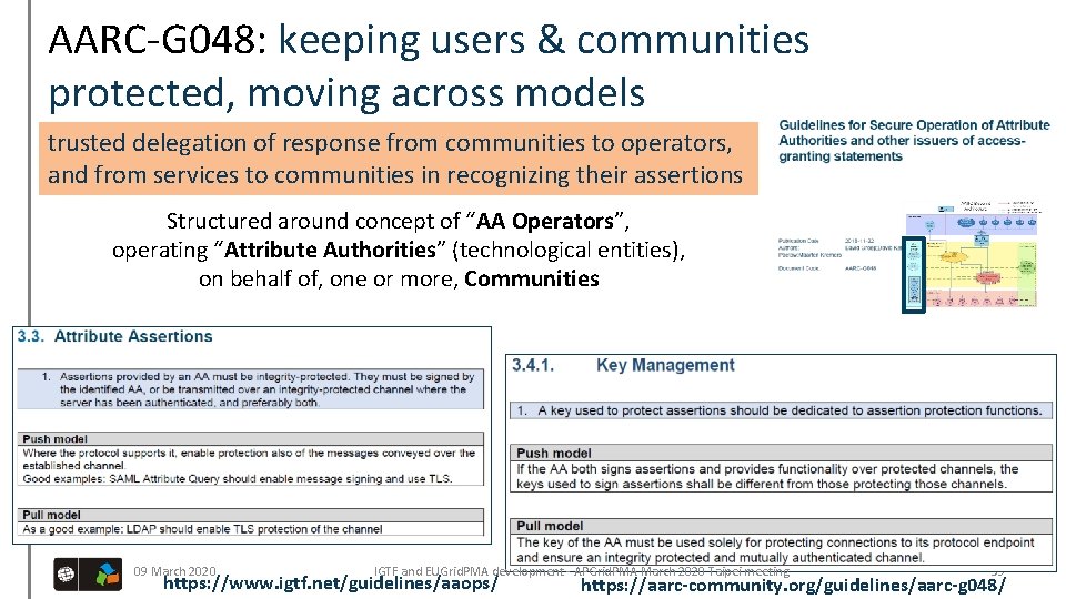 AARC-G 048: keeping users & communities protected, moving across models trusted delegation of response