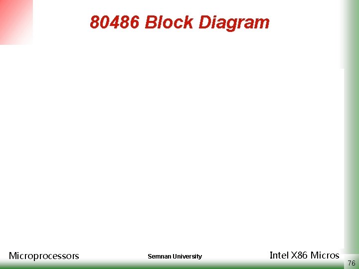80486 Block Diagram Microprocessors Semnan University Intel X 86 Micros 76 
