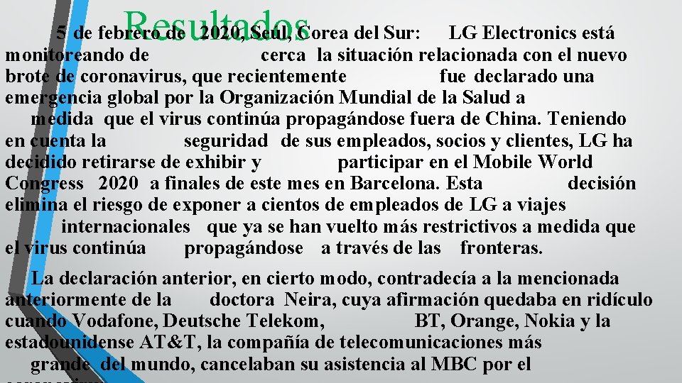 Resultados 5 de febrero de 2020, Seúl, Corea del Sur: LG Electronics está monitoreando