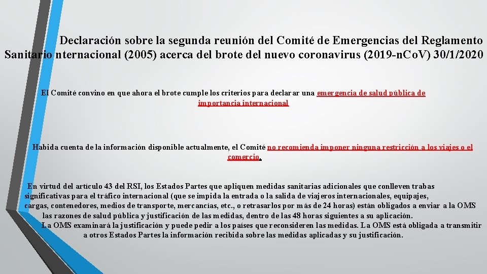 Declaración sobre la segunda reunión del Comité de Emergencias del Reglamento Sanitario nternacional (2005)