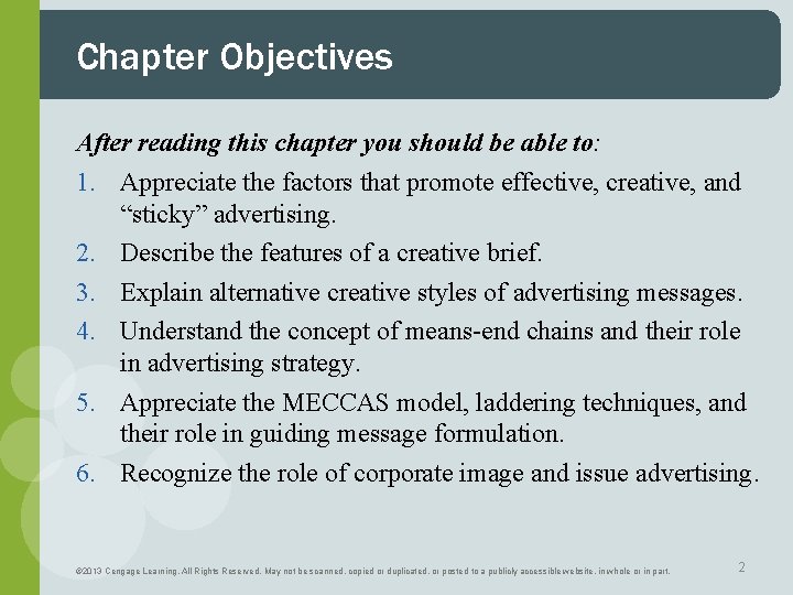 Chapter Objectives After reading this chapter you should be able to: 1. Appreciate the
