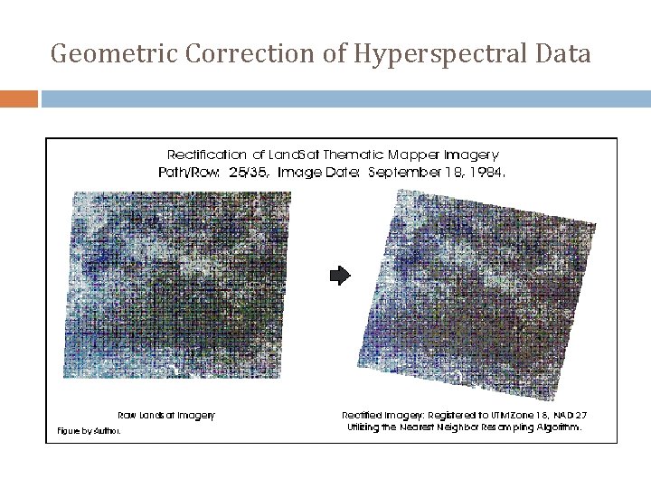 Geometric Correction of Hyperspectral Data 
