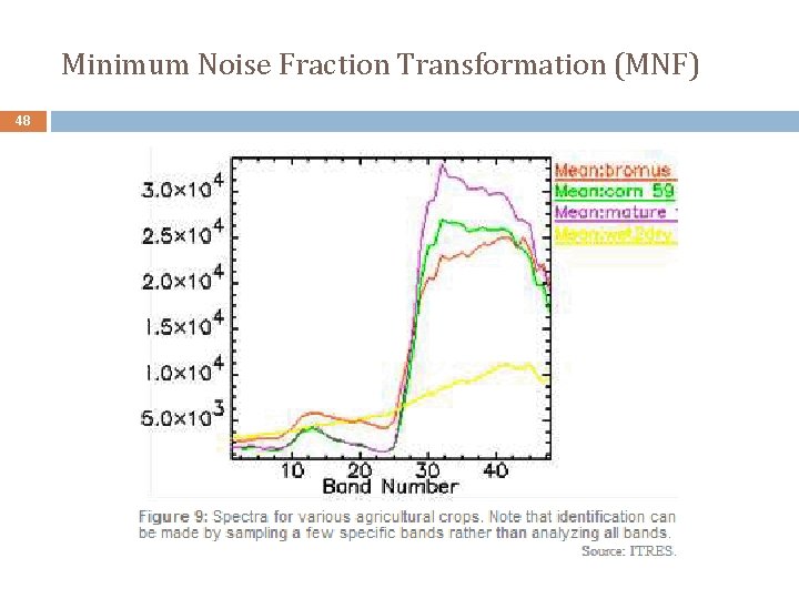 Minimum Noise Fraction Transformation (MNF) 48 