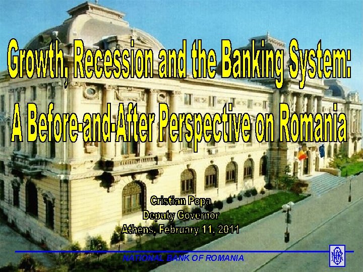 NATIONAL BANK OF ROMANIA 1 