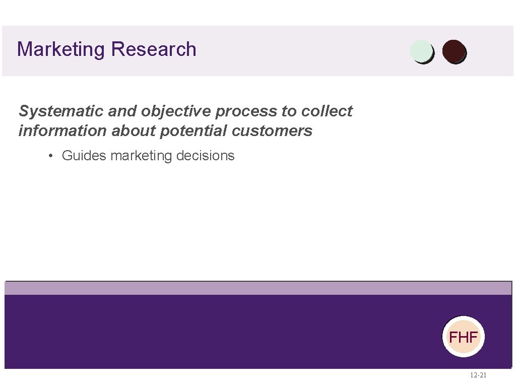 Marketing Research Systematic and objective process to collect information about potential customers • Guides Marketing Research Systematic and objective process to collect information about potential customers • Guides