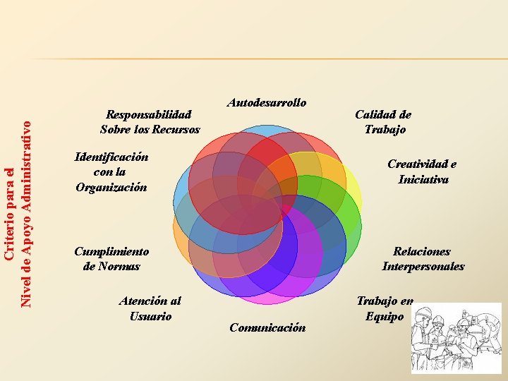 Criterio para el Nivel de Apoyo Administrativo Responsabilidad Sobre los Recursos Autodesarrollo Calidad de