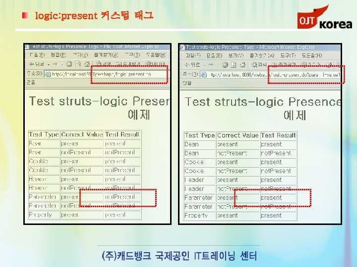 logic: present 커스텀 태그 