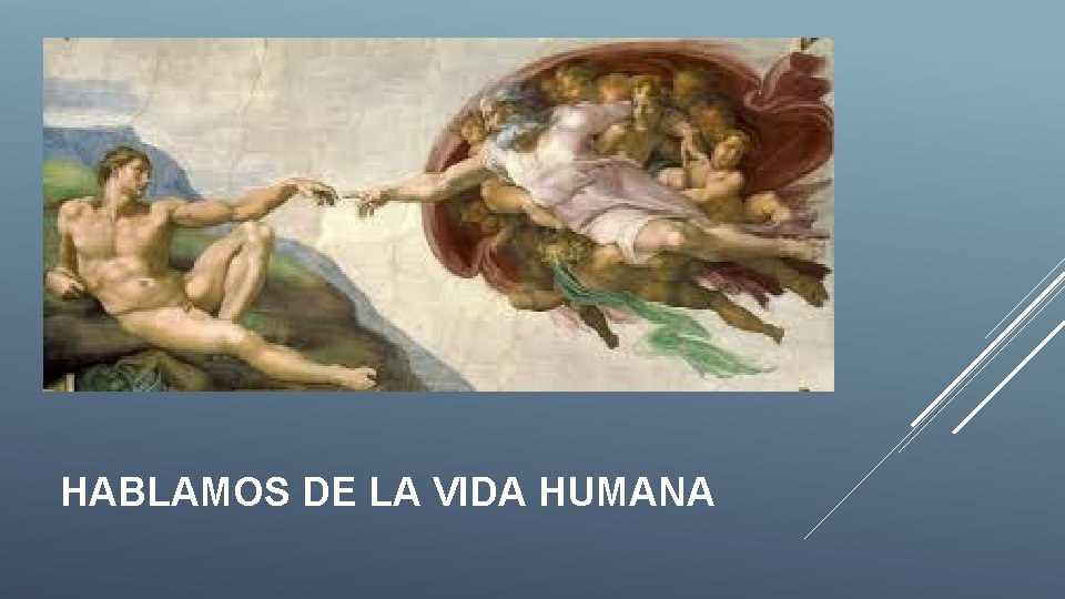 HABLAMOS DE LA VIDA HUMANA 