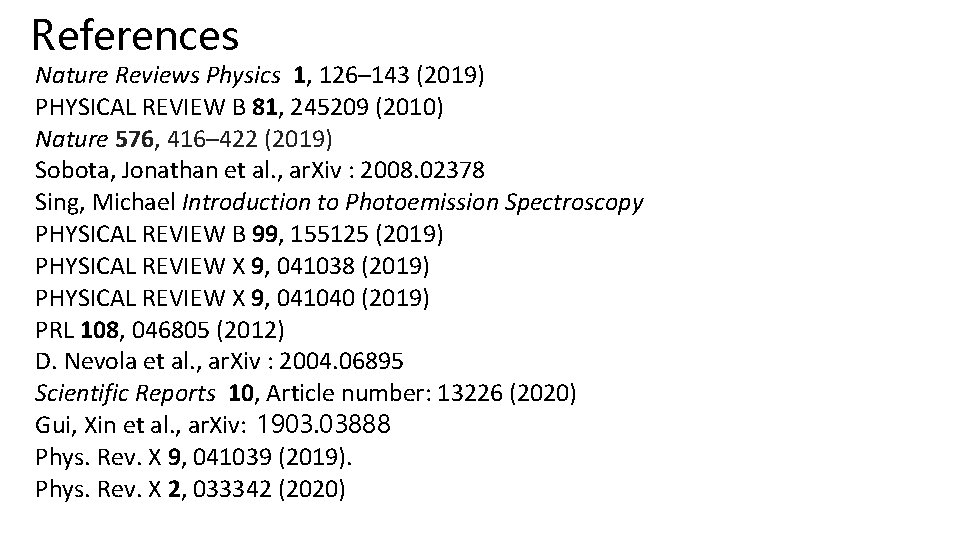 References Nature Reviews Physics 1, 126– 143 (2019) PHYSICAL REVIEW B 81, 245209 (2010)