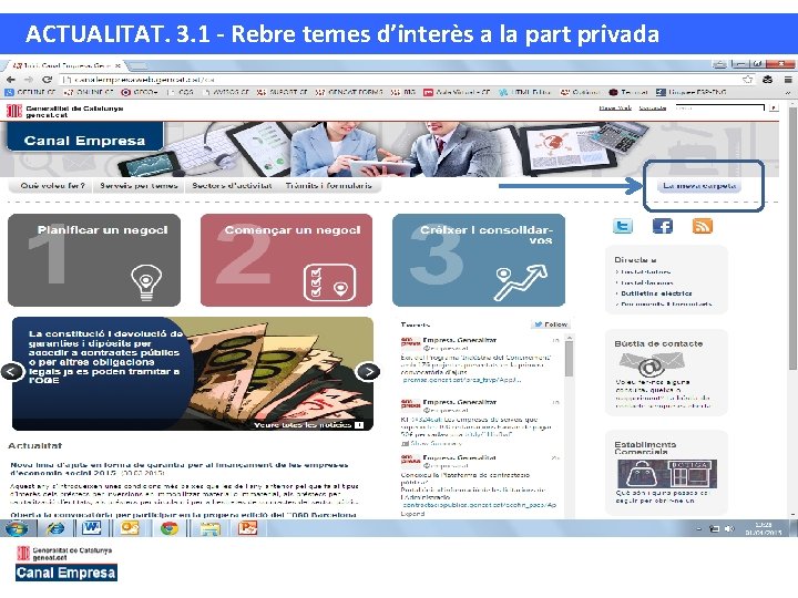 ACTUALITAT. 3. 1 - Rebre temes d’interès a la part privada 