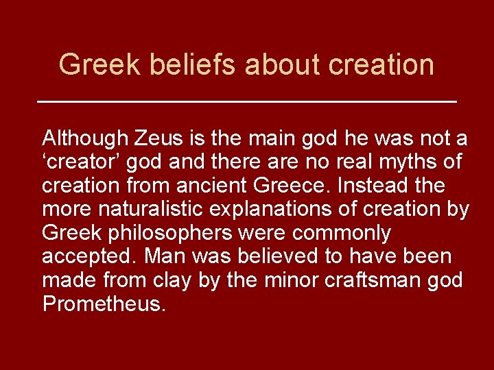 Greek Gods and Religion Science and Religion in
