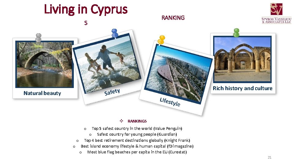 Living in Cyprus S RANKING Rich history and culture Natural beauty v RANKINGS Top