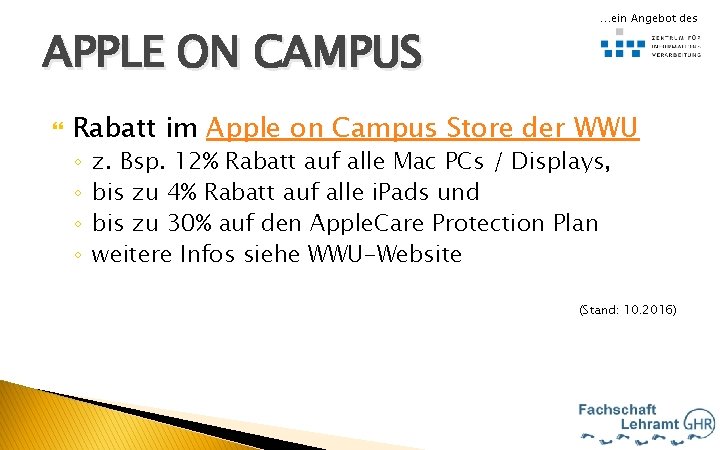 APPLE ON CAMPUS …ein Angebot des Hallo Rabatt im Apple on Campus Store der