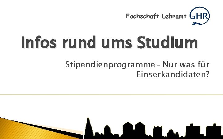 Fachschaft Lehramt Infos rund ums Studium Stipendienprogramme – Nur was für Einserkandidaten? 