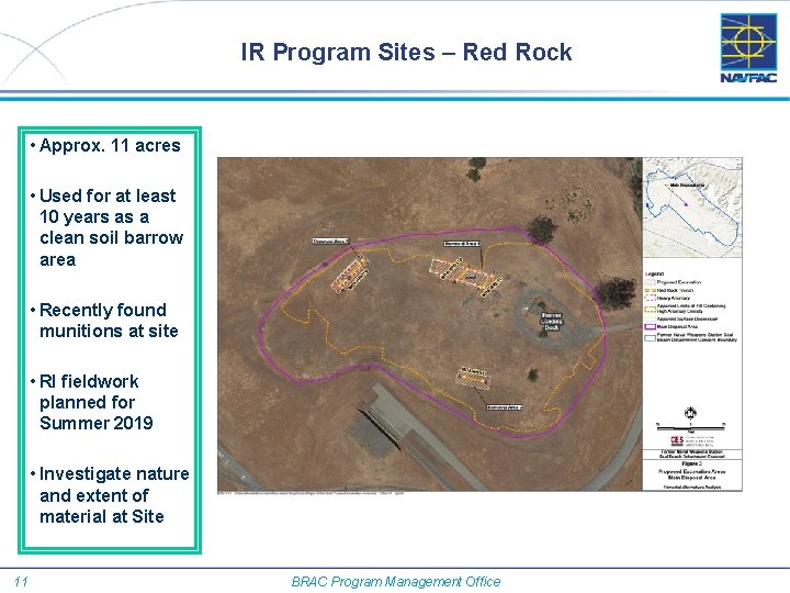 IR Program Sites – Red Rock • Approx. 11 acres • Used for at