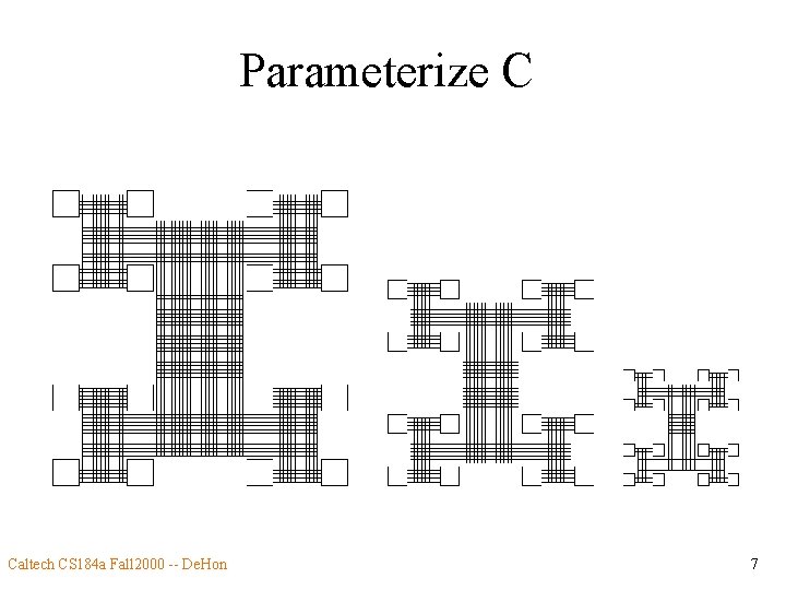Parameterize C Caltech CS 184 a Fall 2000 -- De. Hon 7 